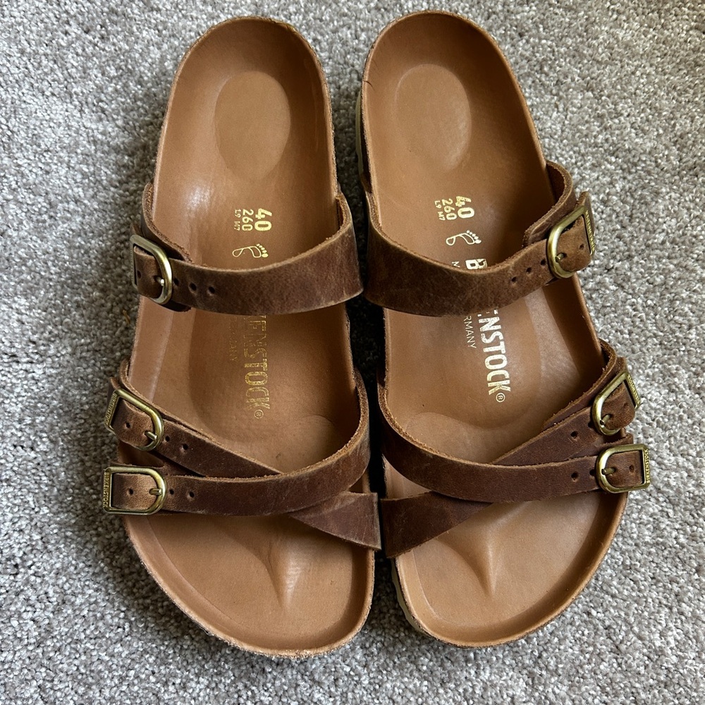 Birkenstock Franca Oiled Leather Cognac EU 40